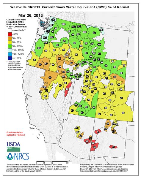 current snow water equivalent map.